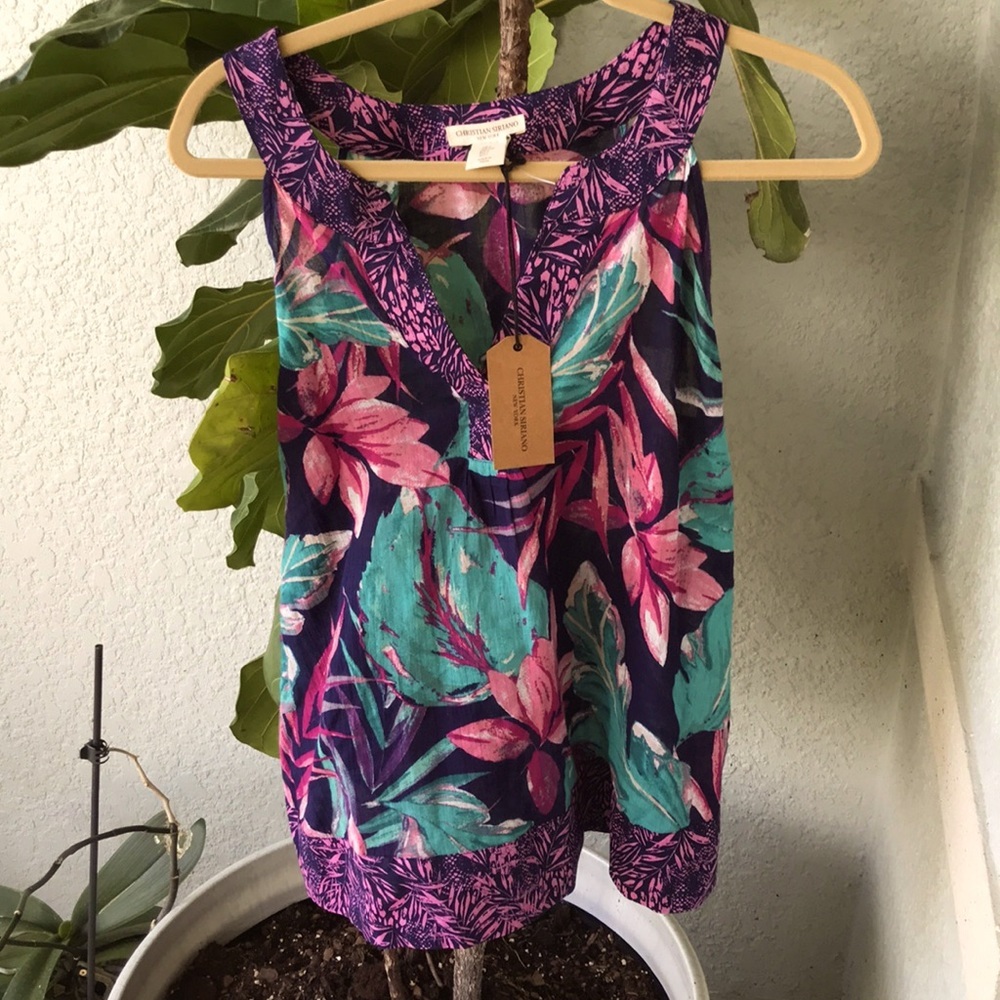 NWT WOMENS Blouse Large Purple Turquoise top sexy